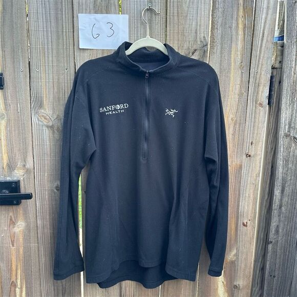 Arc'teryx Men's Black 1/4 Zip Pullover XL Hiking Climbing Top - Picture 1 of 6